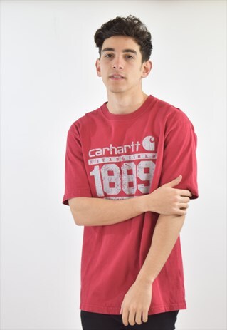VINTAGE RED CARHARTT 90S T SHIRT