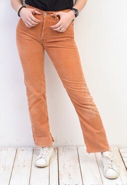 Vintage Diesel Women's Corduroy Cotton Pants Trousers Orange