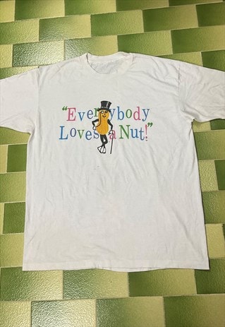 VINTAGE 90S MR PEANUT EVERYBODY LOVES A NUT T-SHIRT