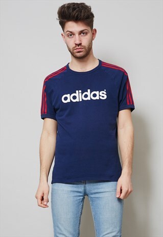 RETRO NAVY BLUE ADIDAS T-SHIRT