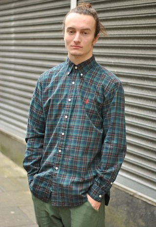 VINTAGE POLO RALPH LAUREN CHECKED BUTTON DOWN SHIRT