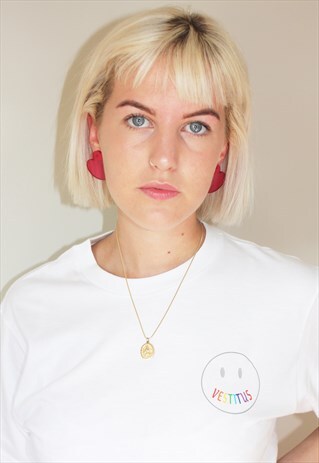 VESTITUS PRIDE RAINBOW LOGO CHARITY T-SHIRT WHITE