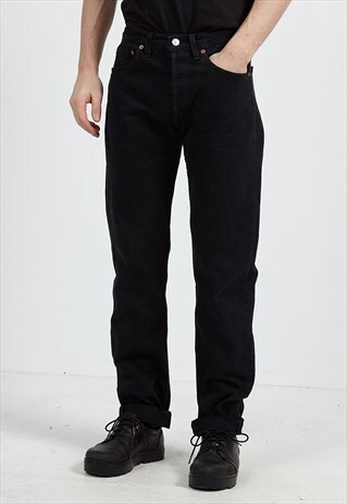 VINTAGE BLACK LEVI'S 501 FIT DENIM JEANS