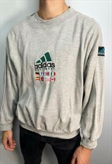 intage 90s  Adidas Equipment sweatshirt in grey