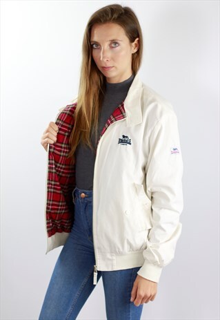 LONSDALE JACKET WHITE BOMBER JACKET LONSDALE