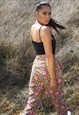 ANGELA PINK HEARTS LEOPARD PRINT HIP HOP TROUSERS