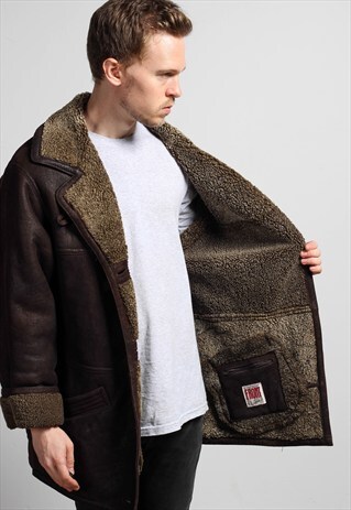 VINTAGE SUEDE SHERPA JACKET