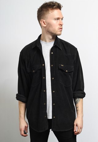 VINTAGE CORDUROY SHIRT BLACK