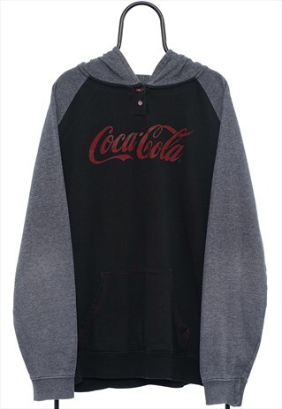 VINTAGE COCA COLA BLACK HOODIE MENS