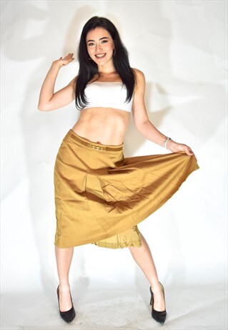 CELINE PARIS CASUAL LONG BEIGE SKIRT
