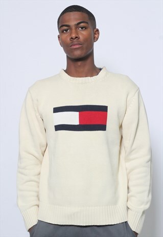 VINTAGE TOMMY HILFIGER LOGO JUMPER