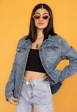 Vintage Carhartt Denim Jacket in Blue S