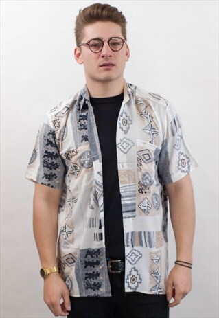 VINTAGE ABSTRACT PATTERN SHIRT