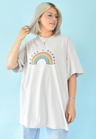 G&G UNISEX ICE GREY RAINBOW S/S TEE