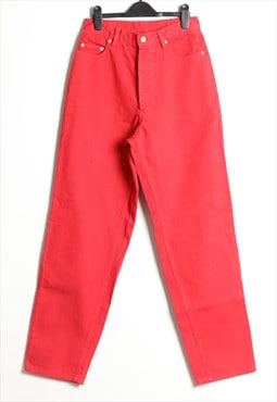 Vintage Polo Ralph Lauren Denim High waisted Trousers Red