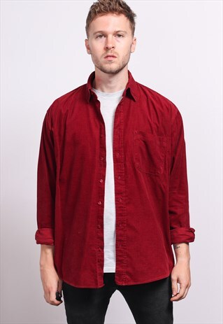 VINTAGE CORDUROY SHIRT RED