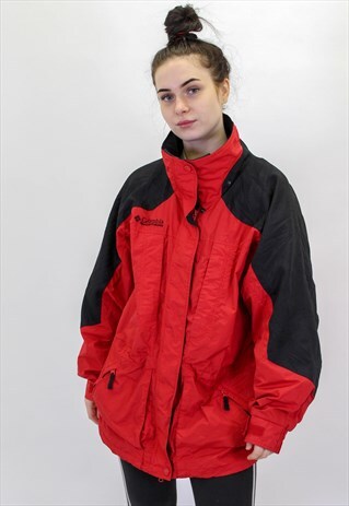 VINTAGE COLUMBIA COAT IN RED XL