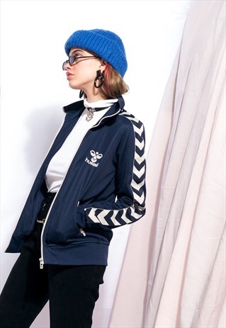 VINTAGE HUMMEL TRACK JACKET 90S Y2K TRACKSUIT SWEATSHIRT