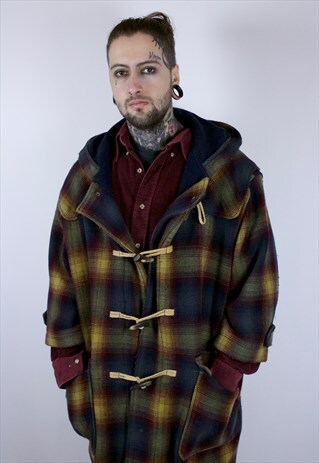 VINTAGE BENETTON CHECKED PARKA