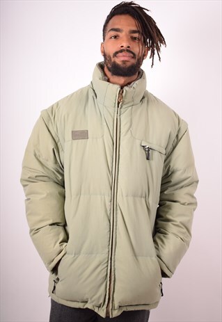 FILA MENS VINTAGE PADDED JACKET XXL GREEN 90S
