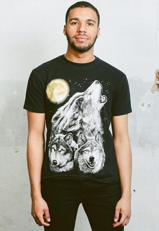 VINTAGE BLACK PRINTED T-SHIRT