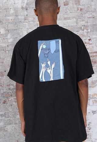 VINTAGE NIKE BACK LOGO T-SHIRT BLACK