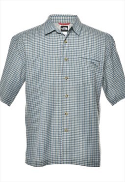 The North Face Green Short Sleeve Checked Shirt - M