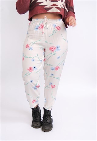 VINTAGE FLORAL PRINT TROUSERS