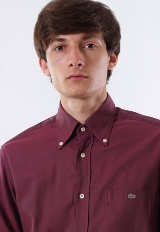 VINTAGE LACOSTE 90S RED LONG SLEEVE