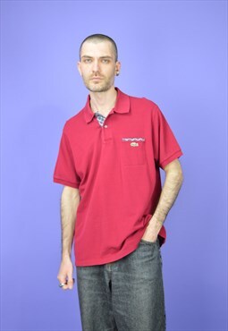 Vintage red classic LACOSTE polo shirt