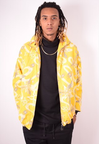 FIRE AND ICE MENS VINTAGE JACKET MEDIUM YELLOW 90S