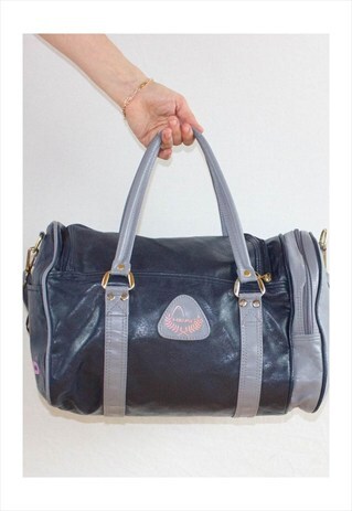 VINTAGE HEAD FAUX LEATHER OVERNIGHT GYM SPORTS BAG