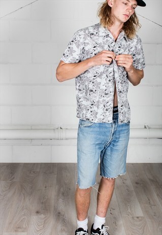 VINTAGE GREY HAWAII SHORT SLEEVE SHIRT