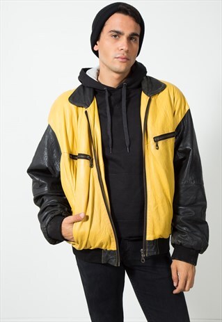 VINTAGE 80'S BIKER LEATHER JACKET / S187