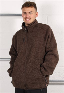 Vintage Dickies Fleece in Brown Fluffy Workwear Jumper XL