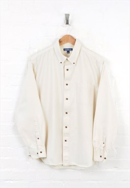 Vintage Oxford Shirt Cream Large CV11714