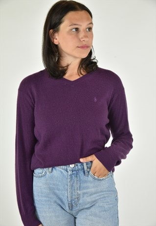 VINTAGE 90'S RALPH LAUREN PURPLE SWEATER SMALL