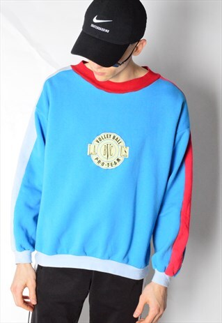 VINTAGE 80S BLUE VOLLEYBALL SWEATSHIRT
