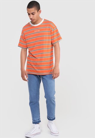 ORANGE STRIPES T-SHIRT