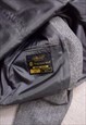 VINTAGE 80S ST MICHAEL GREY WOOL HERRINGBONE BLAZER JACKET 