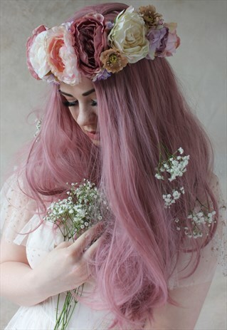 ROUGE PONY - LARGE PASTEL FLORAL CROWN