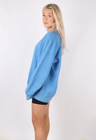 VINTAGE IZOD OVERSIZED SWEATSHIRT JUMPER BLUE XL COLLEGE 90S