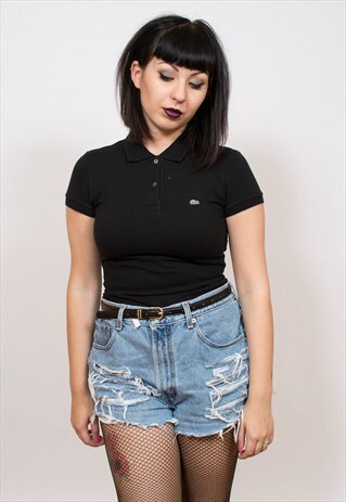 VINTAGE LACOSTE BLACK POLO SHIRT 8