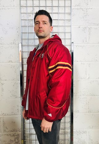 VINTAGE SAN FRANCISCO 49ERS JACKET TEAM TRAINING PUFFER COAT