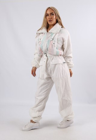 VINTAGE COLMAR FULL SKI SUIT SPORTS TALL UK 14 - 16 L (Y1V)