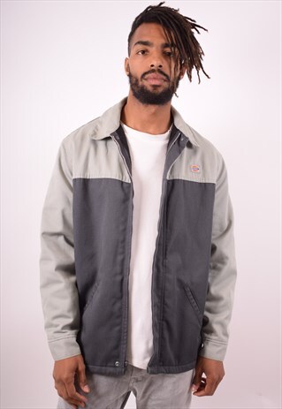 DICKIES MENS VINTAGE JACKET LARGE GREY 90S