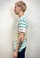 VINTAGE LACOSTE STRIPED V-NECK 90S T-SHIRT