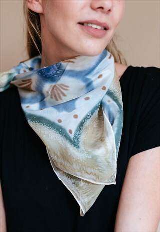 VINTAGE 70S HIPPIE PATTERNED BATIK SCARF