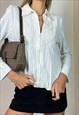 Vintage Y2k Zipped Shirt Preppy White