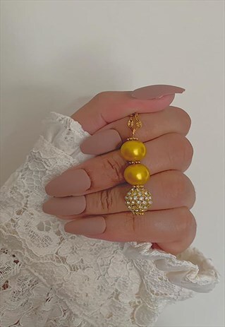GOLD SWAROVSKI PAVE CRYSTAL AND PEARL NECKLACE